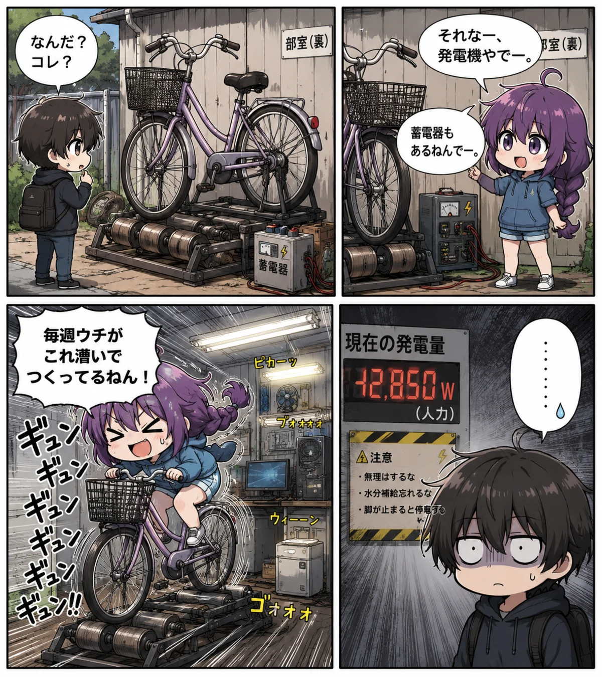 自転車発電・・・所？