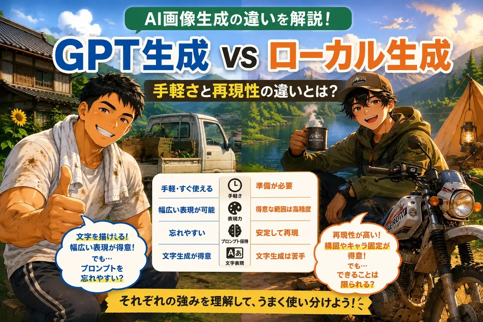 GPT生成とローカル生成の違い