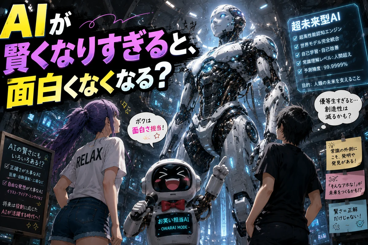 AIが賢くなりすぎると、面白くなくなる？